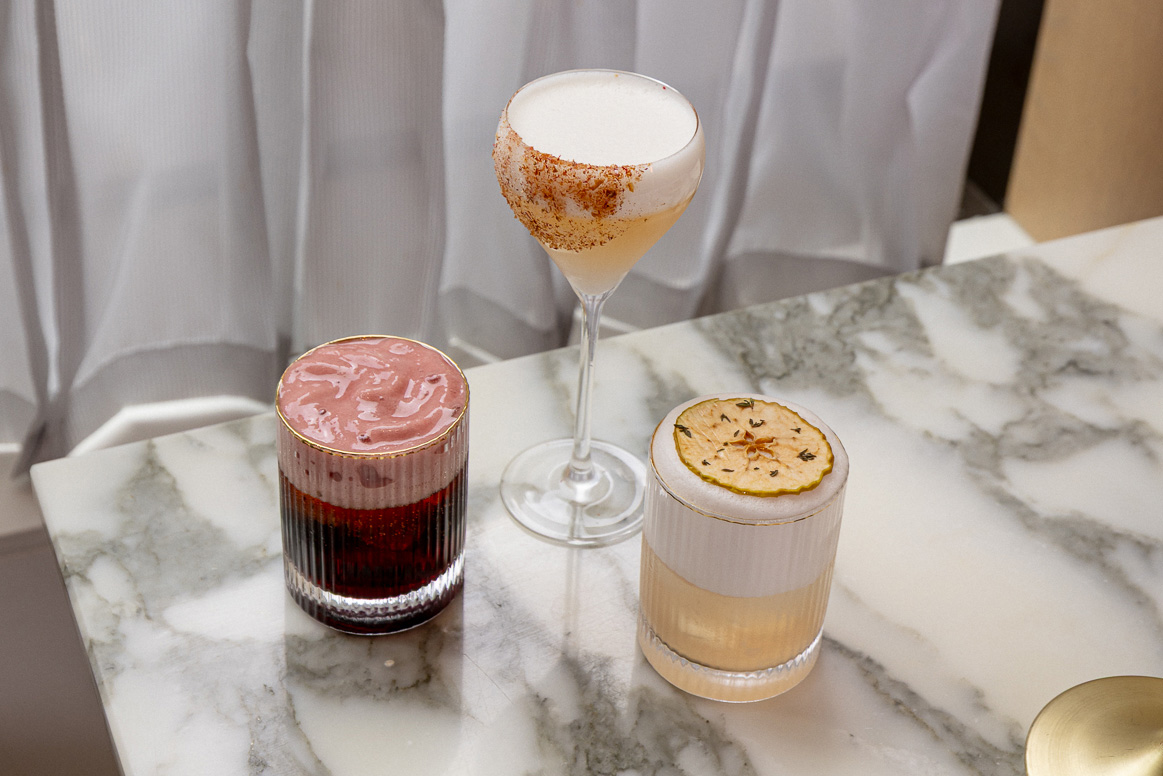 Selection of three cocktails